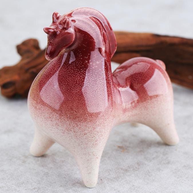 陶器 馬の形状 フィギュア 2体セット Porcelain horse figure - Etsy 日本