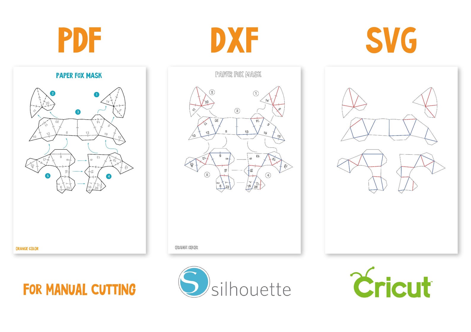 3D Fox Mask Template — DIY Printable Animal Template for Kids & Adults ...