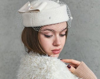 Originals by Mr Josephs Hat Felted Wool Wide Brim Feathered  display picture 3