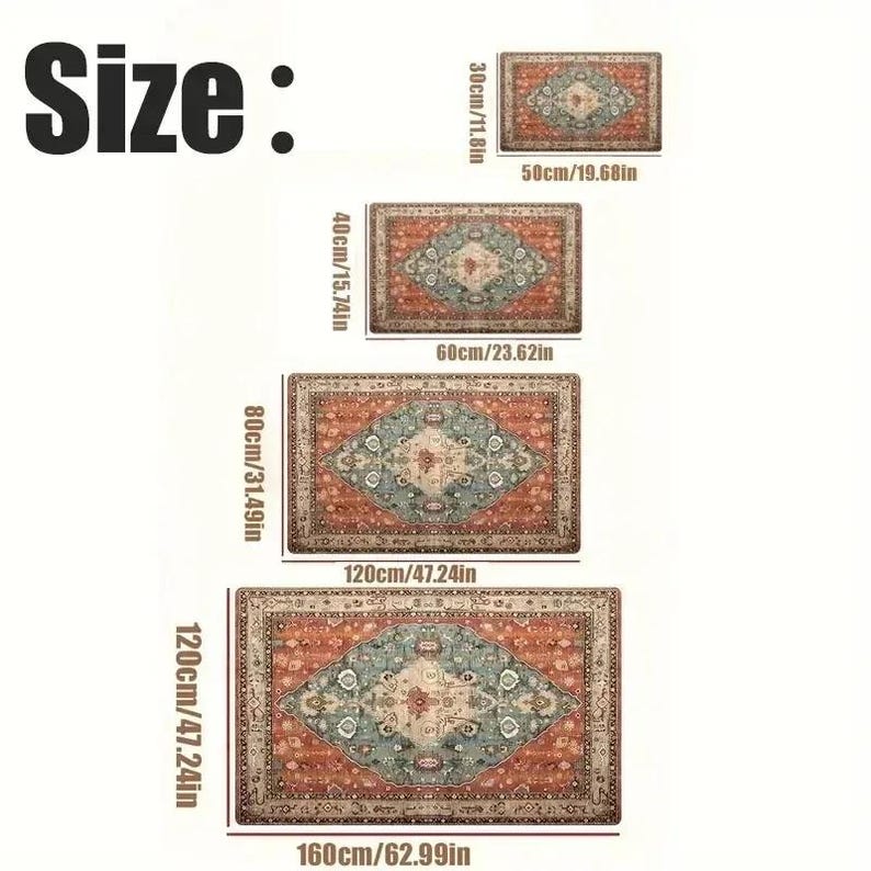 Persian Rug, Traditional Turkish Carpet, Anatolian Pattern Rug, Woven ...