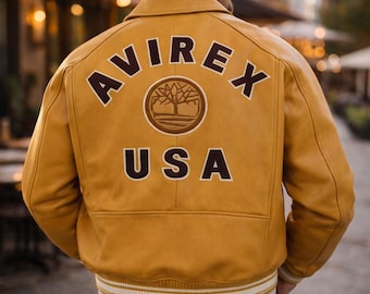 Męska kurtka Avirex x Timber land American Flight Varsity Jacket Limited Edition