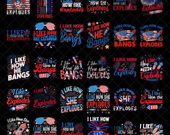 Bundle I Like How She Explodes Png, I Like How He Bangs Png, 4th of July Couples Png, Matching 4th Of July Png,Firecracker Png,Patriotic Png