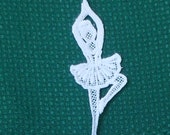 Lace Applique for Crafts or Crazy Quilt - Tiny Dancer Ballerina