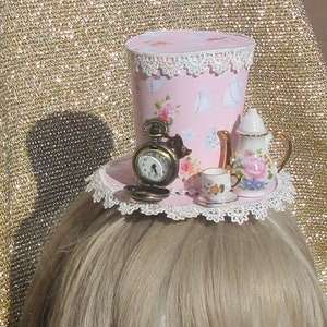 Alice in Wonderland Pink Mini Fascinator