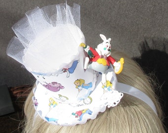 Alice in Wonderland Figures Teacup Mini Fascinator Party Hat