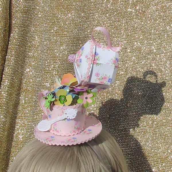 A Cup of Spring - Teapot and Teacup Mini Fascinator Party Hat