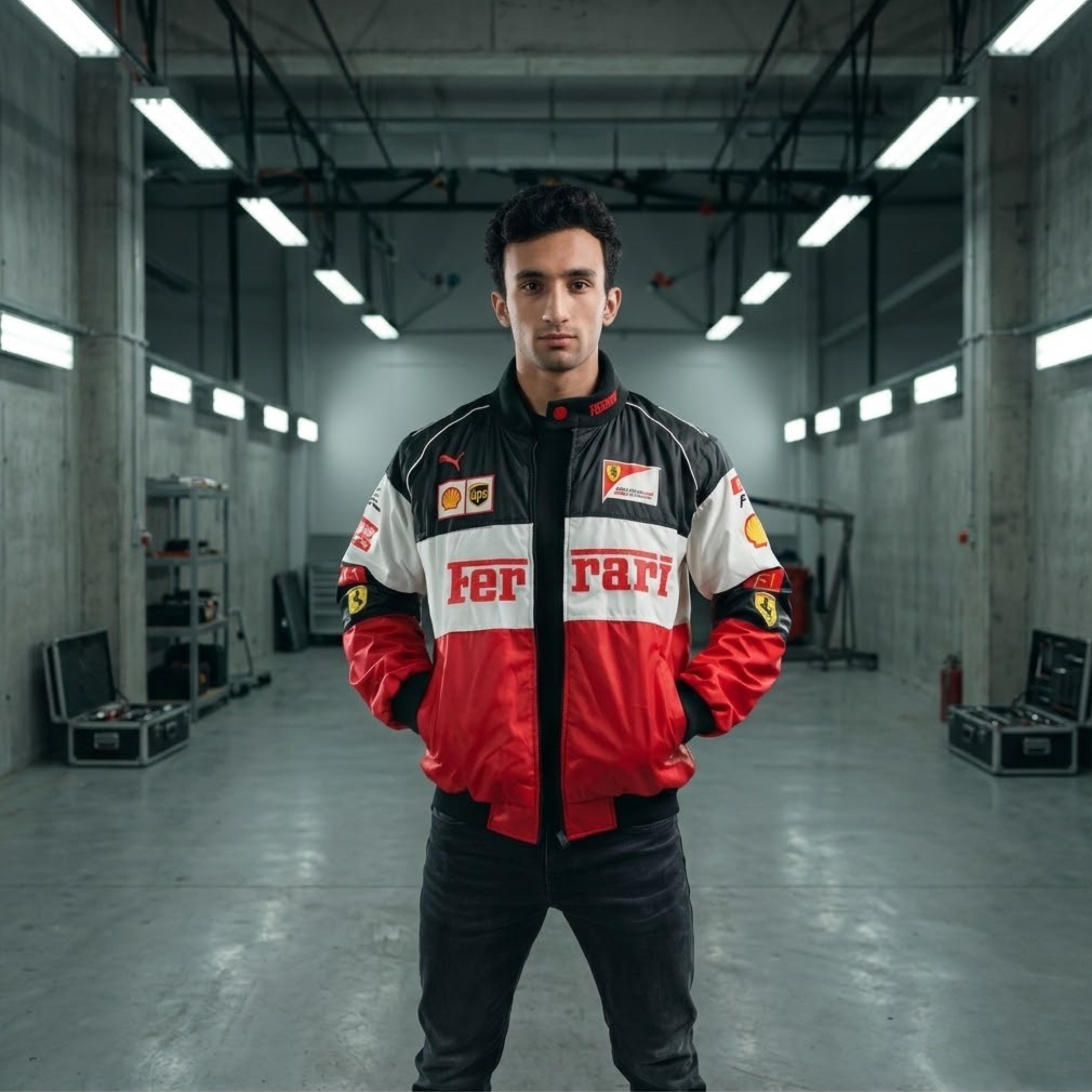 Ferrari Jacket Red Black - Etsy
