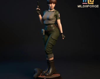 Rebecca Chambers STL Figure – Tactical Survival Horror Female Soldier | 3D Printable Model