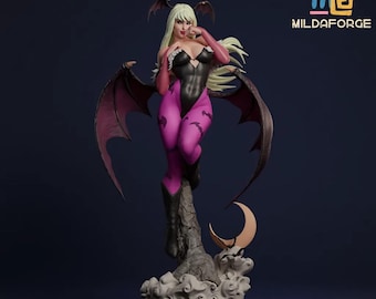 Dark Succubus Queen STL Figure – 1/4 & 1/6 Scale | Fantasy Female 3D Printable Model (SFW + NSFW)