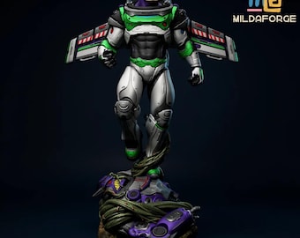 Figura STL de Ranger Espacial Galáctico: Estatua de armadura de ciencia ficción a escala 1:6 (archivo STL digital)