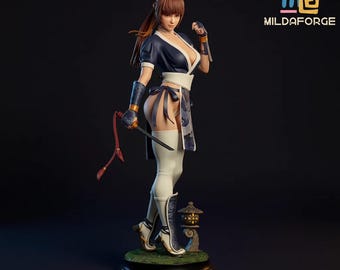 Kasumi STL Figure – 1/4 & 1/6 Scale | Elegant Ninja Female Statue 3D Print Model