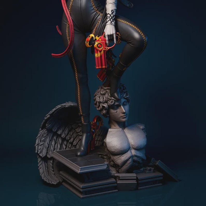 Bayonetta stylish witch statue high detail STL
