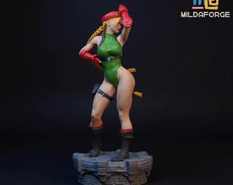 Elite Military Fighter Girl STL – Athletic Combat Woman Statue | 1/4 & 1/6 Scale