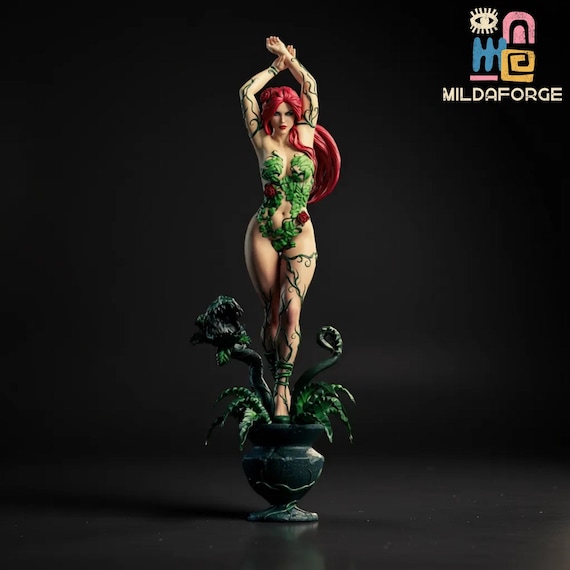 Botanical Seductress STL Figure – Nature Goddess Plant Queen 3D Printable Statue