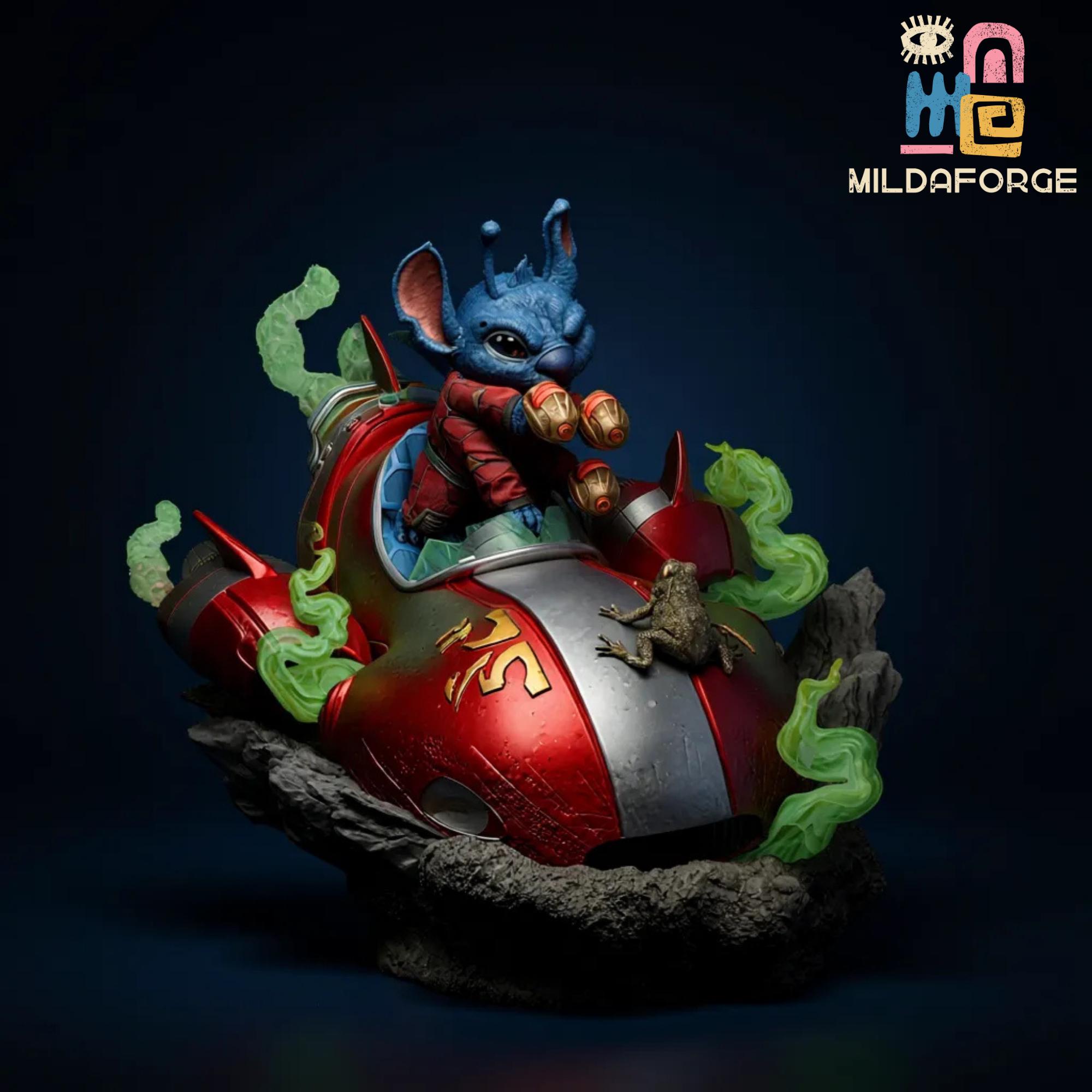 Stitch Racer Stitch Galactic Racer STL Statue | 3D Printable Model (1:6 Scale, Non ...