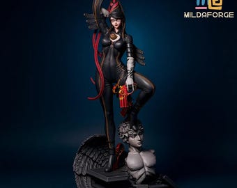 Figura STL de Bayonetta: Modelo icónica de bruja para impresión 3D/estatua de personaje de videojuego (escala 1:6)