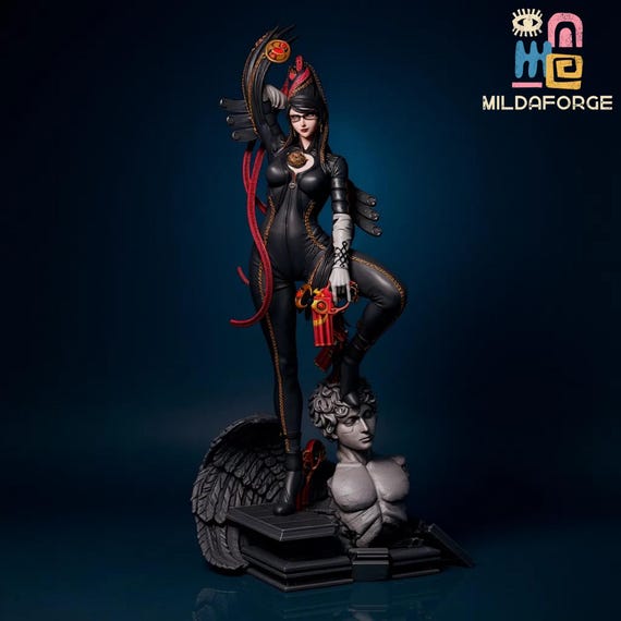 Bayonetta STL Figure – Iconic Witch 3D Print Model | Game Character Statue (1:6 Scale)