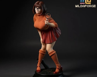Mystery Girl Investigator STL Figure – Cute Glasses Nerd Style 3D Printable Statue
