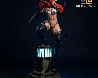 MJ Venomized – Premium 3D Printable Statue | Non-Supported & Pre-Supported STL Files