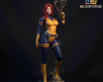 Scarlett STL Figure | 3D Printable Female Action Hero Statue (1:4 Scale)