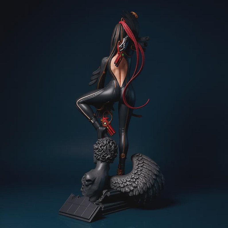 Bayonetta dark fantasy female character resin print