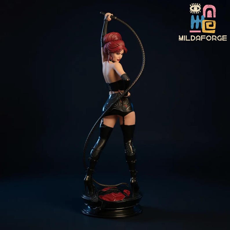 dark queen female STL statue