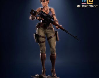Sheva Alomar Multiple Scales STL Statue – Resident Evil 5 Tactical Combat Edition
