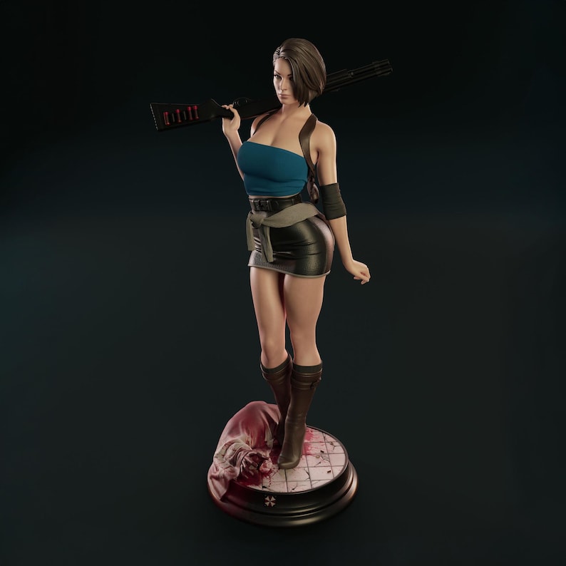 tactical female statue 3d print
