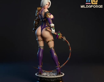 Elegant Whip Mistress – Dark Fantasy Female STL Figure | 1:6 Scale | High Detail 3D Printable Model