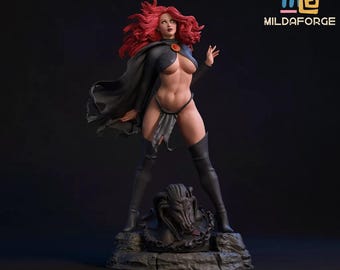 Czarodziejka z Mrocznego Feniksa – Figurka kobiety fantasy do druku 3D w skali 1/4 i 1/6 (STL)