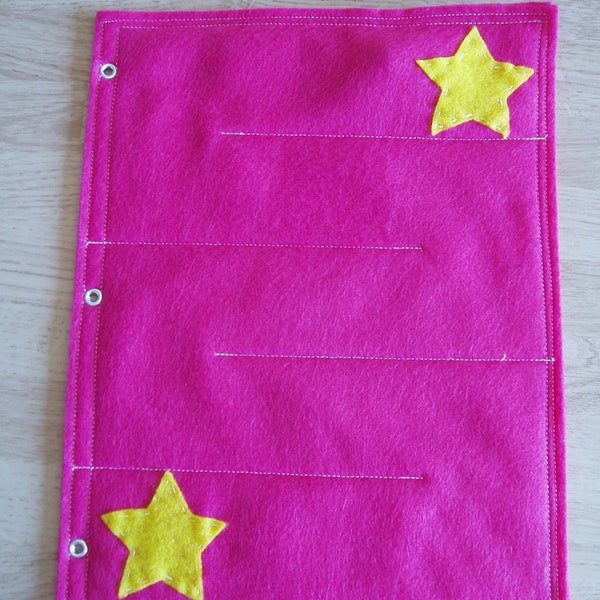 Marble Maze Fuschia Felt Quiet Book Page Age 3 and up