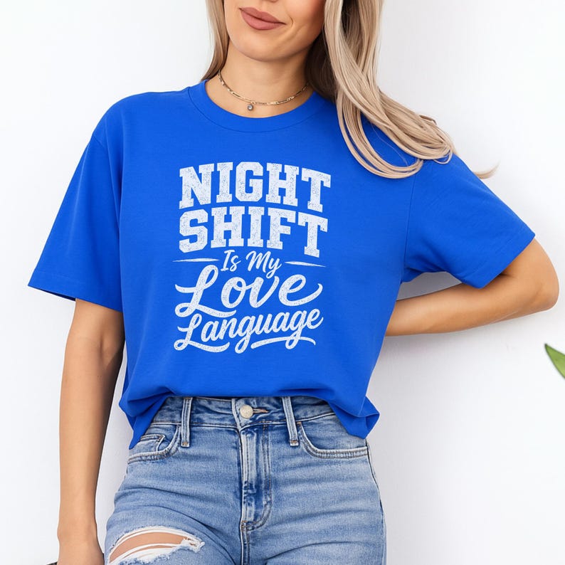 Night Shift Shirt, Nurse Graphic Tee - Vintage Script Design ...