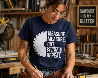 Carpenter Saw Blade T-Shirt, Soft Cotton Blend, Craftsman Gift (Multiple Sizes)