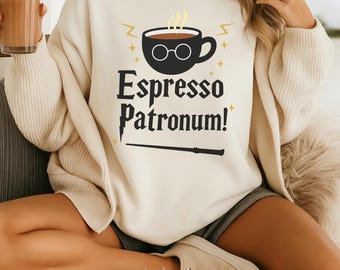 Espresso Patronum T-shirt: magisch koffieshirt (unisex maten)