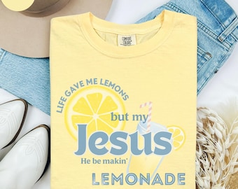 Inspirująca chrześcijańska koszulka – Life Gave Me Lemons Lemonade Design