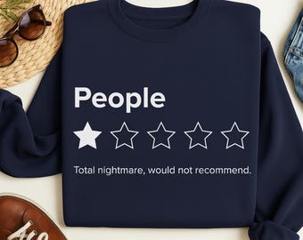 Camiseta de One Star People: Humor antisocial sarcástico