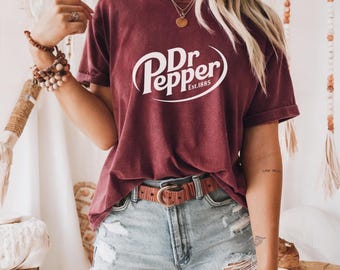 Vintage Dr Pepper Graphic Tee, Comfort Colors, Retro Soda Lover Gift