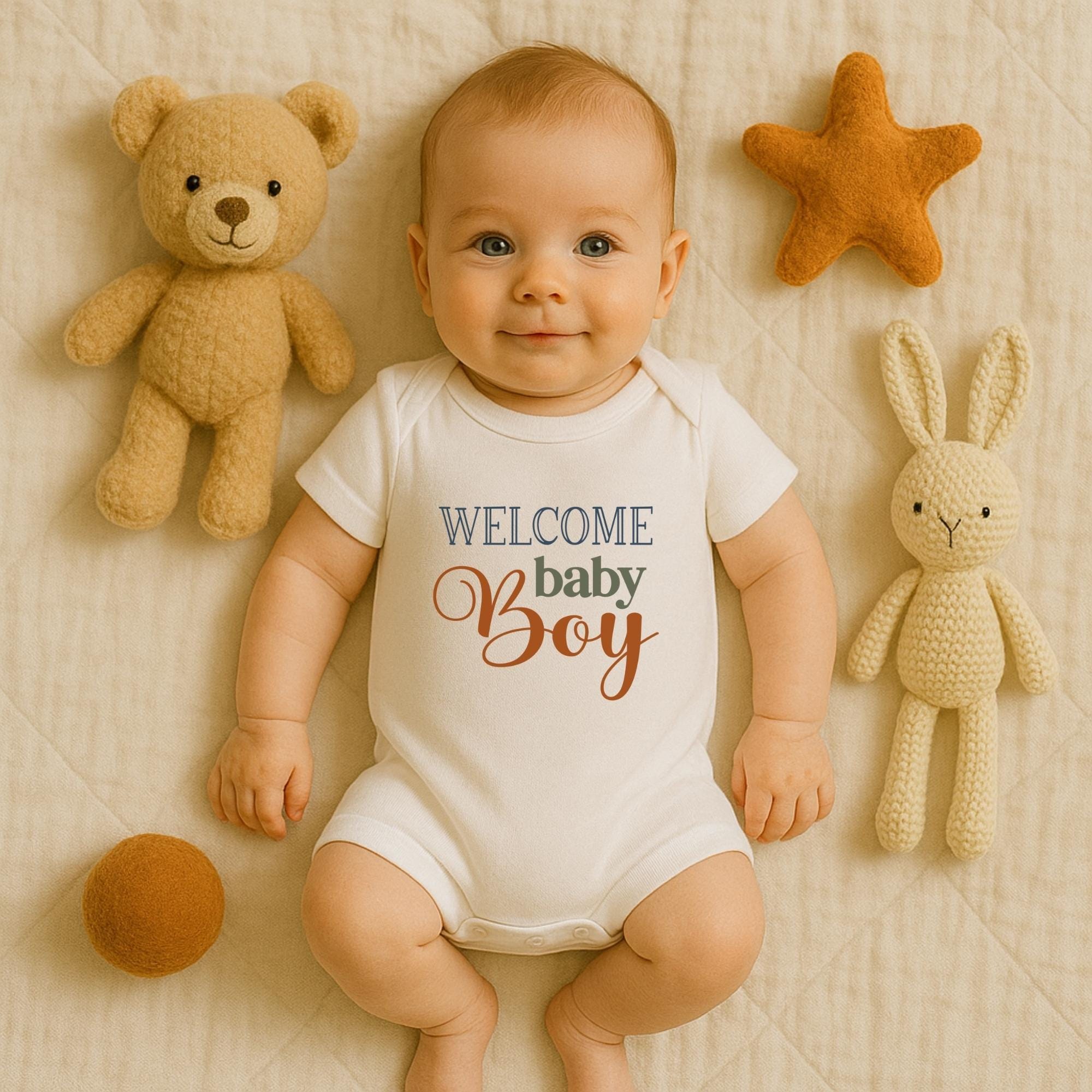 Welcome Baby Boy Shirt - Boho Newborn and Infant Tee
