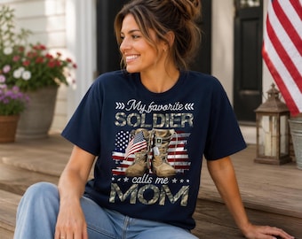 Soldier Mom Tee, Military Family Shirt | Bella Canvas, Comfort Colors Options | Unisex Sizes, Gift