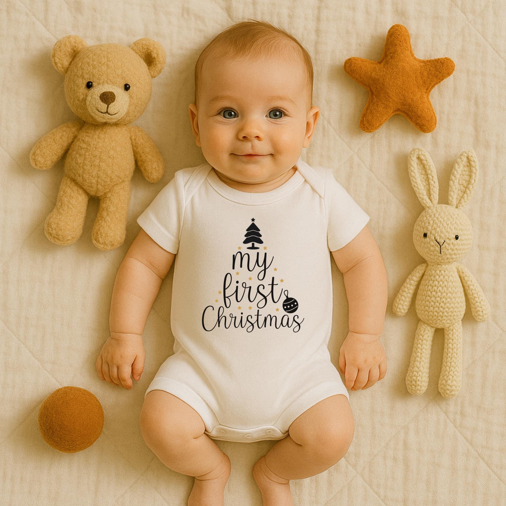 My First Christmas Baby Bodysuit: Festive Holiday Outfit