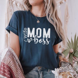 Shirt vrouw moeder baas: casual unisex T-shirt - zachte, comfortabele stof afbeelding 1