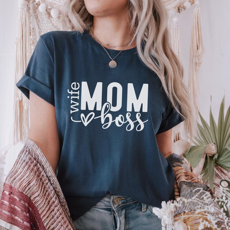 Shirt vrouw moeder baas: casual unisex T-shirt - zachte, comfortabele stof afbeelding 1