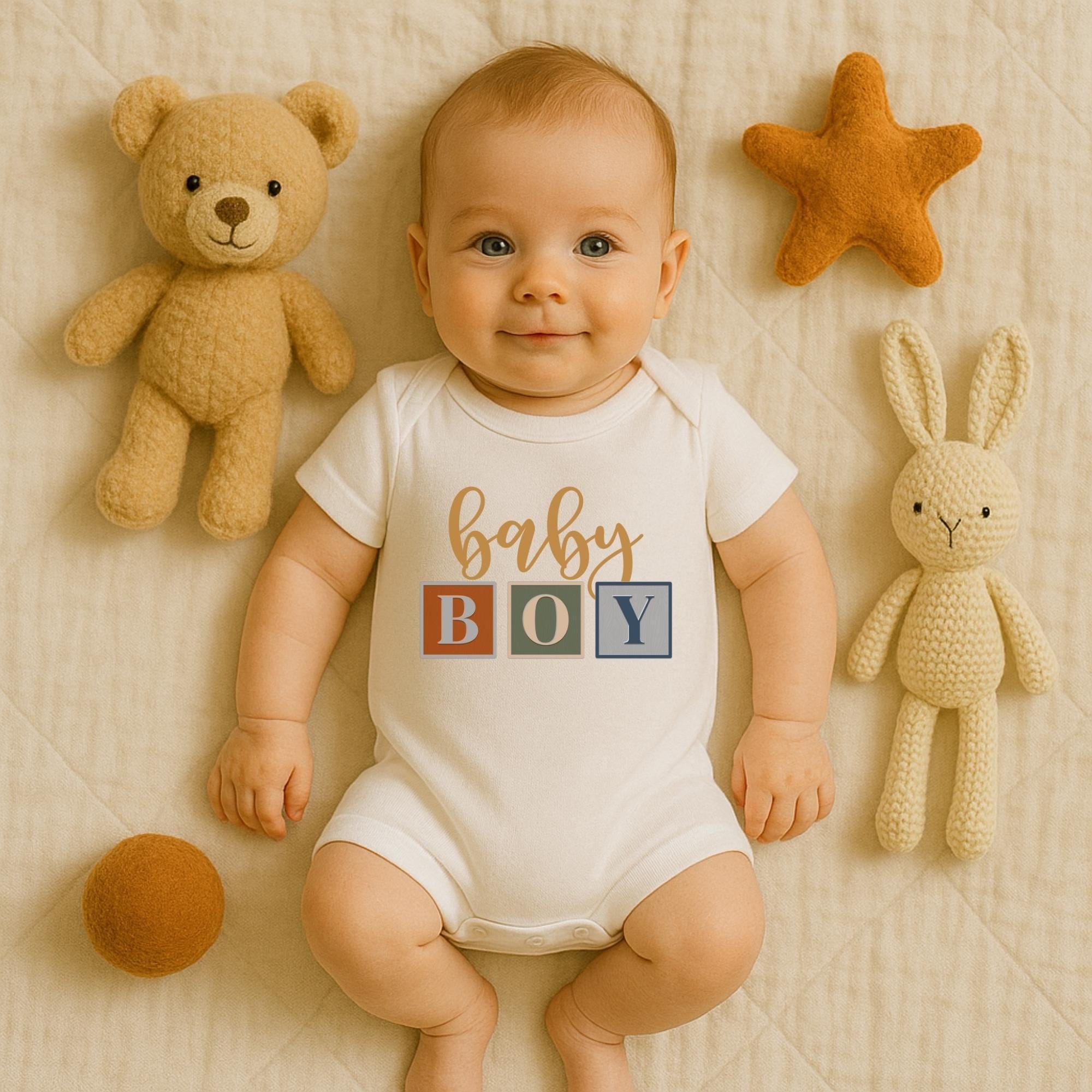 Baby Boy Shirt Blocks Design