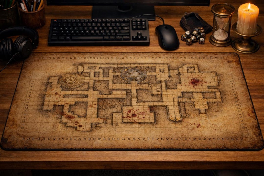 Dungeon Map Desk Mat | RPG Tabletop Gaming Mousepad - Etsy