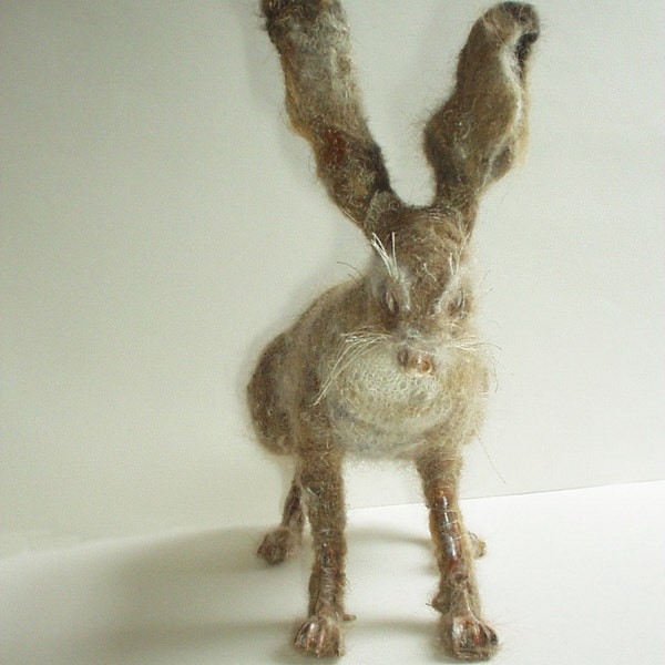 Hare textiles sculpture RESERVED not for sale