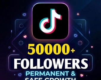 TikTok 50000+ follower reali / Consegna rapida / Aumenta la crescita del tuo profilo all'istante / Sicuro e permanente
