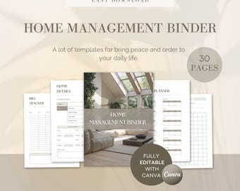 Ultimate Home Management Binder | Household Planner, Budget, Meals, Cleaning & Life Organizer