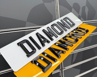 4D Retro Bevel Number Plates, Road Legal