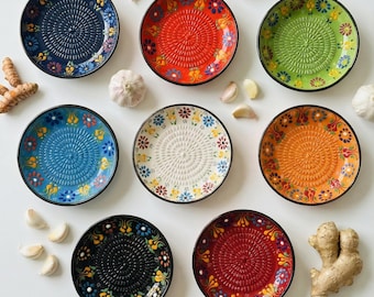 Râpe en céramique artisanale - Râpe à ail et gingembre - 12,5 cm - Râpe en céramique pour fromage, chocolat, aliments pour bébé