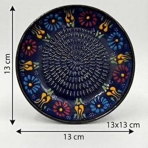 Handcrafted ceramic grater plate for garlic and ginger
